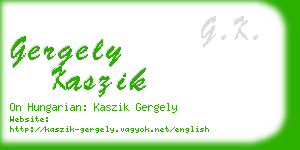 gergely kaszik business card